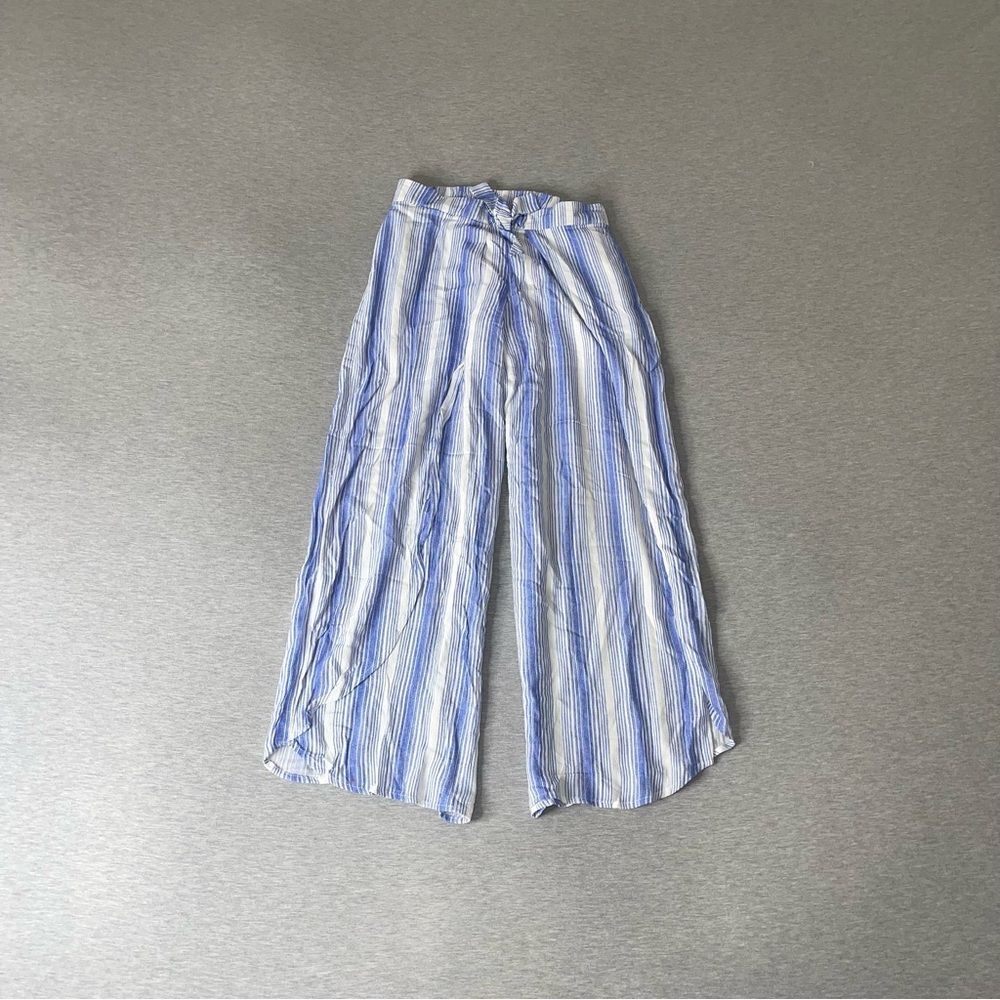 BCX Girl’s Woven Rayon Stripe Print Flowy Split Pants